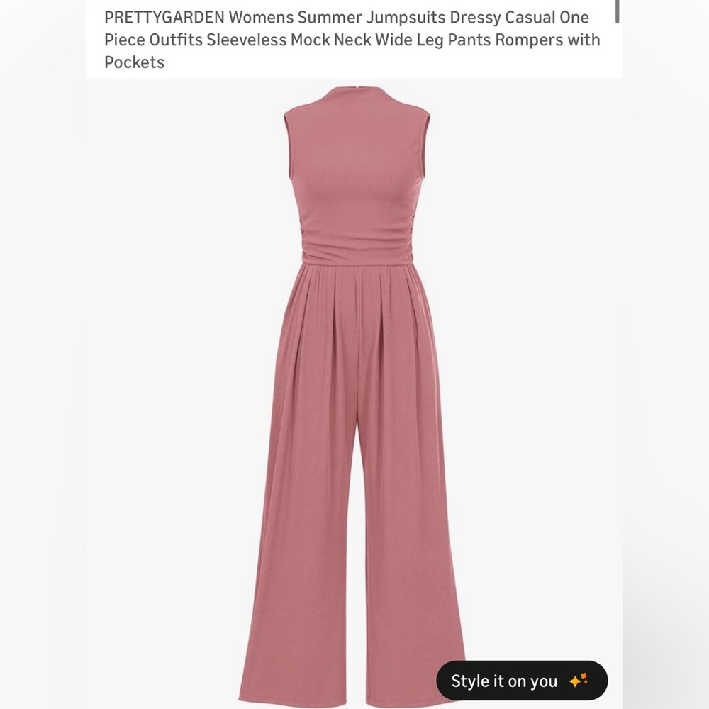 Amazon Sleeveless Mauve Jumpsuit